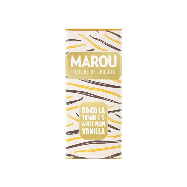 Thanh Chocolate Trắng Vani 44% Marou 24G