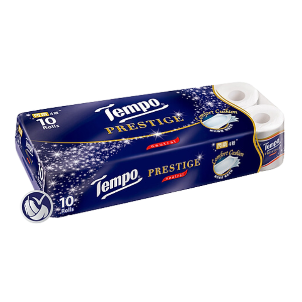 Giấy Vệ Sinh Không Mùi 4 Lớp Tempo Prestige Lốc 10