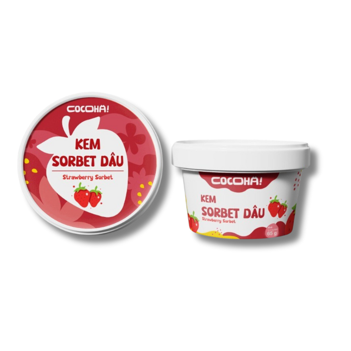 Kem Sorbet Dâu Coco 65G- 