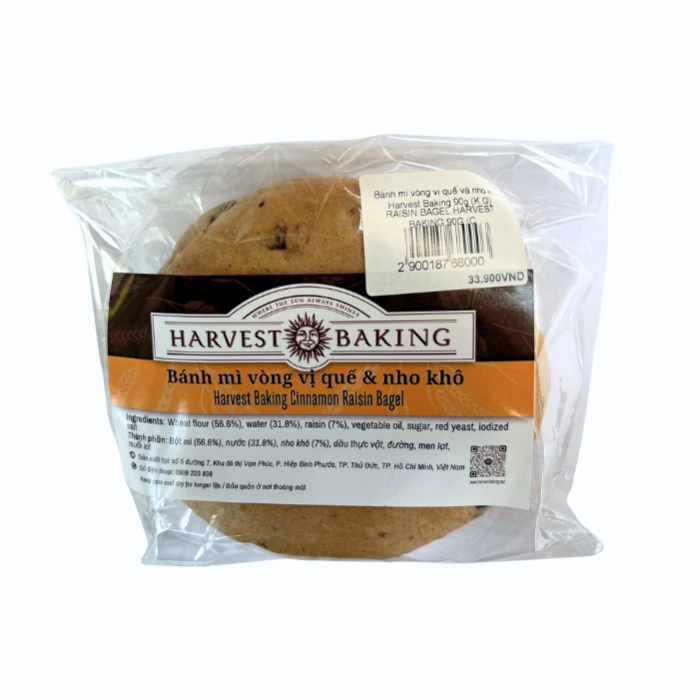 Bánh Mì Vòng Vị Quế Và Nho Khô Harvest Baking 90G (K.G)-