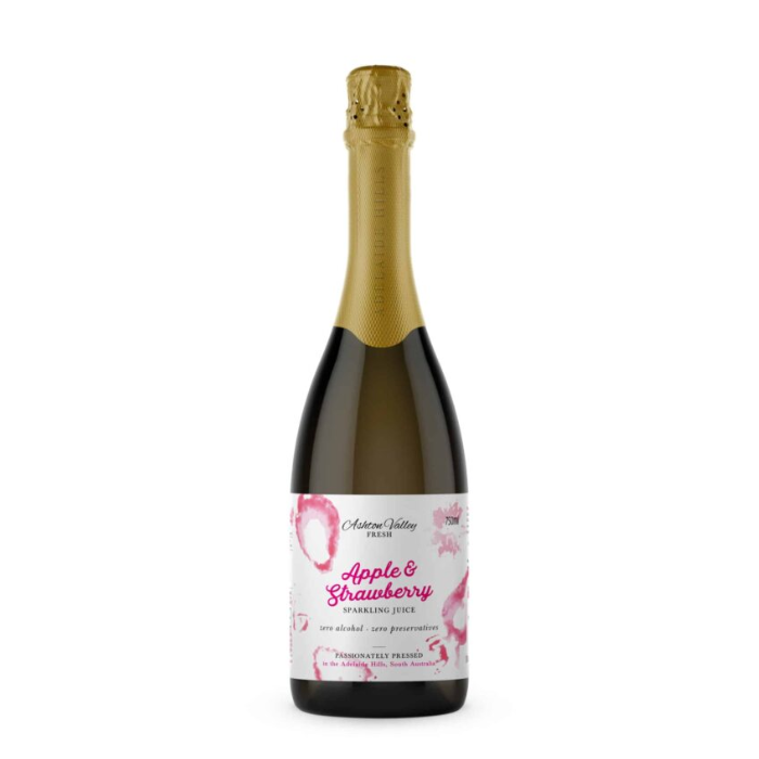 Nước Ép Táo Và Dâu Tây Úc Có Ga Không Cồn Ashton Valley 750Ml-