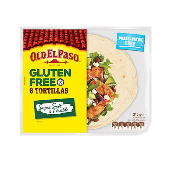 Bánh Tortillas Không Gluten Old El Paso 216G 6 Cái-