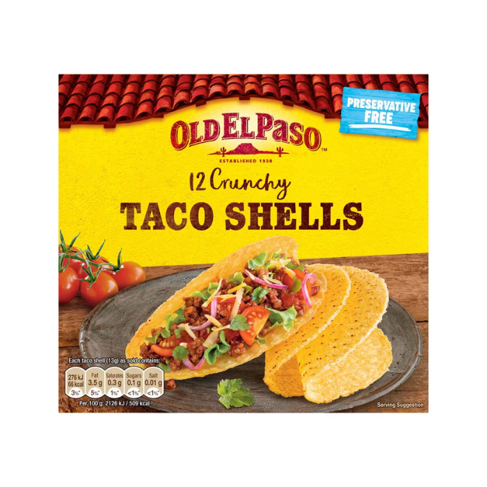 Vỏ Bánh Taco Old El Paso 156G 12 Cái-