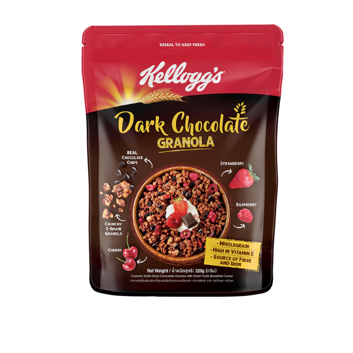 Ngũ Cốc Granola Vị Socola Đen Kelloggs 220G-