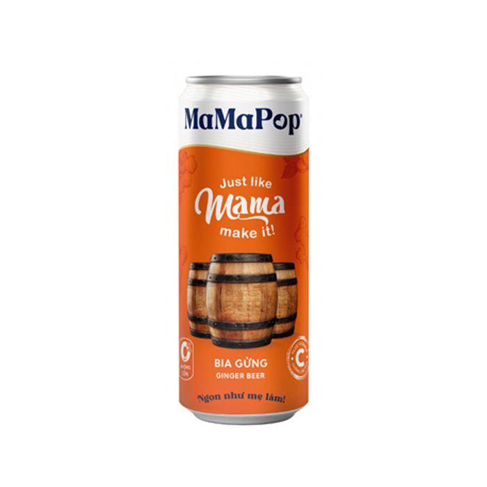 Nước Trái Cây Có Gas Vị Bia Gừng Mamapop 330Ml-