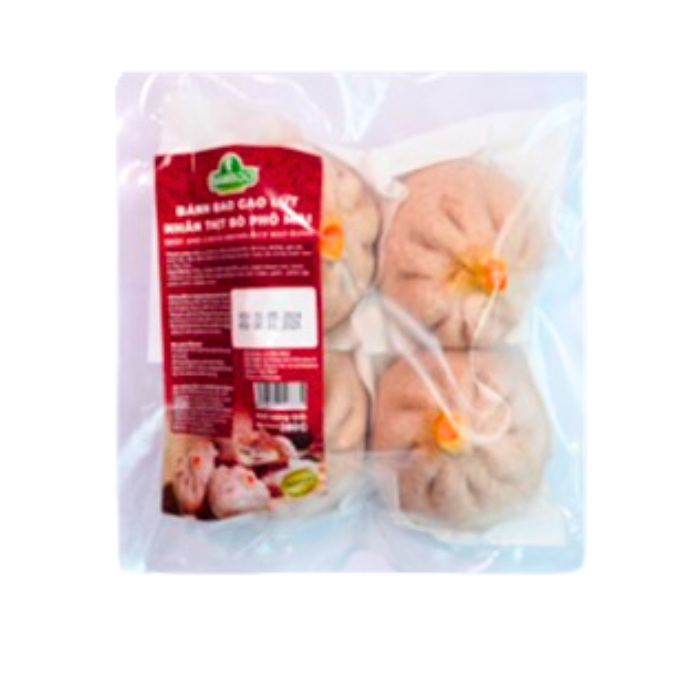 Bánh Bao Gạo Lức Nhân Thịt Bò Phô Mai Bamboo 280G-