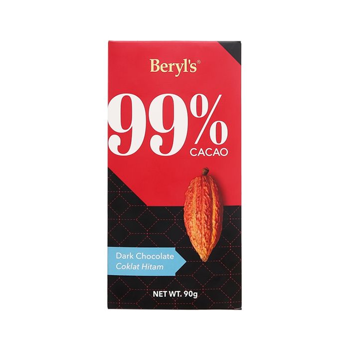 Dark Chocolate No Sugar 99% Cacao Beryls 90G-