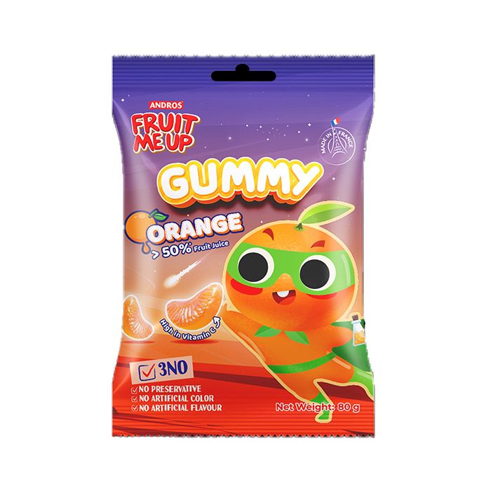 Orange Gummy Fruit Me Up 80G