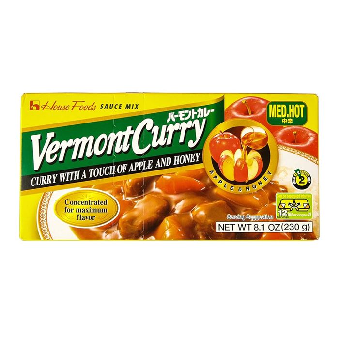Viên Xốt Cà Ri Vermont Cay Vừa House Food 230G-