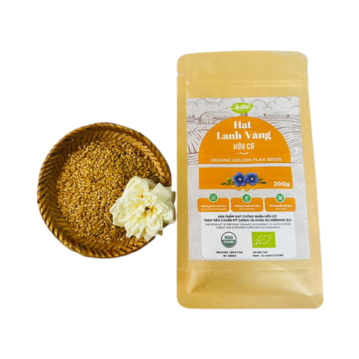 Hạt Lanh Vàng Hữu Cơ Anbio 200G