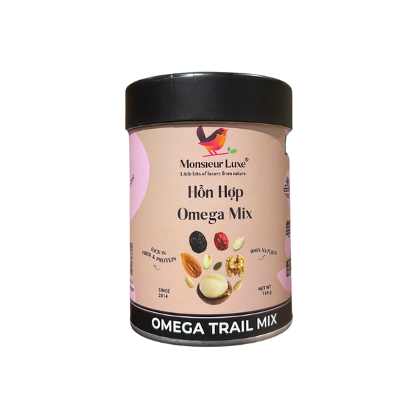 Hỗn Hợp Hạt Và Quả Trộn Omega Monsieur Luxe 160G
