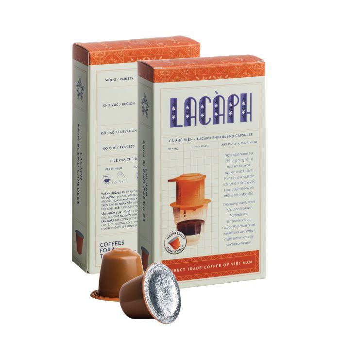 Cà Phê Viên Nén Rang Đậm Pha Phin Lacaph 60G-
