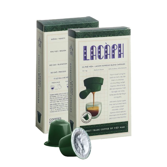 Coffee Capsule Dark Roasted Espresso Blend Lacaph 60G