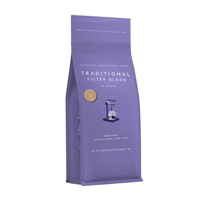 Coffee Medium Roasted Pre-Ground Phin Blend Traditional Lacaph 250G-