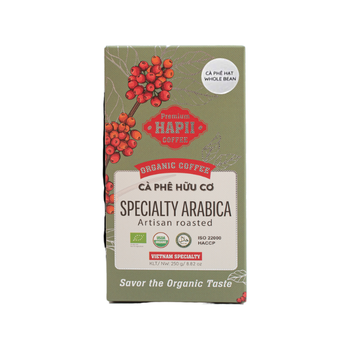 Org Coffee Arabica Whole Beans Hapii Coffee 250G-