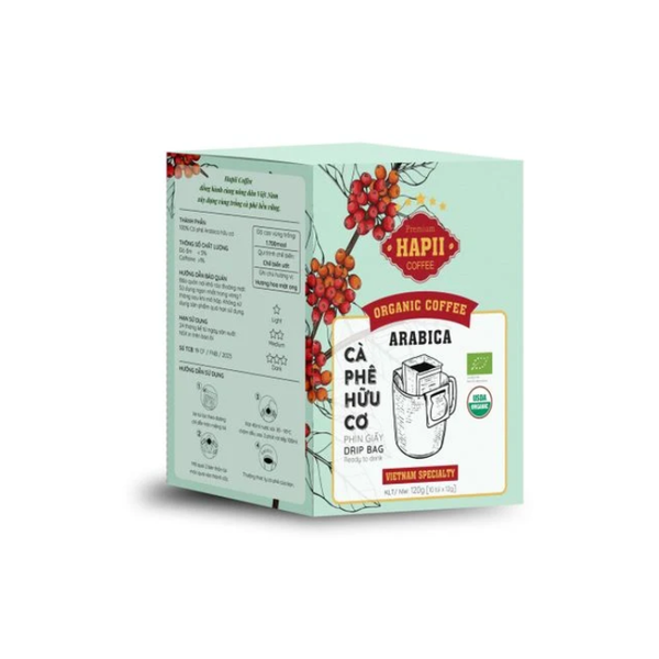 Cà Phê Arabica Hữu Cơ Phin Giấy Hapii Coffee 100G