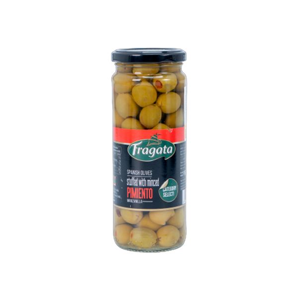 Trái Olive Xanh Nhồi Ớt Ngọt Ngâm Fragata 283G