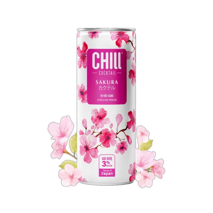 Cocktail Sake & Lychee Sakura Chill 250Ml-