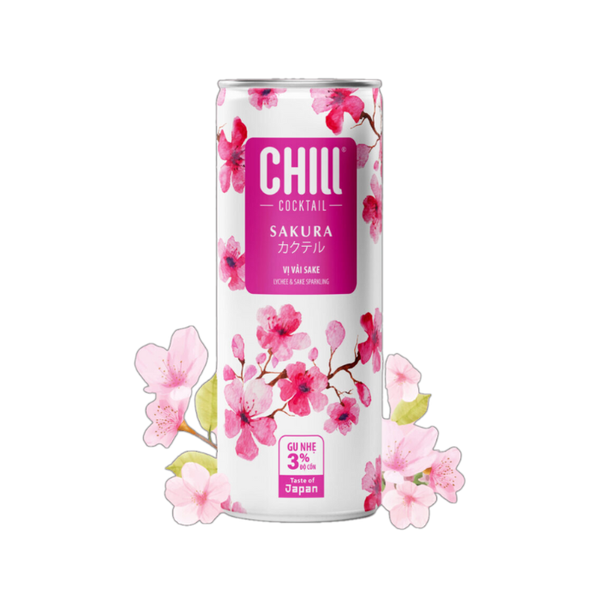Nước Cocktail Vị Sake Và Vải Sakura Chill 250Ml