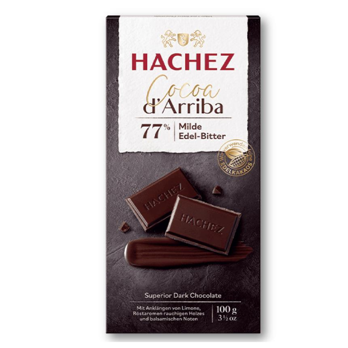 Chocolate Ca Cao 77% Cổ Điển Hachez 100G-