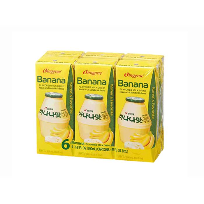 Uht Milk Banana Flavor Binggrae 200Mlx6-
