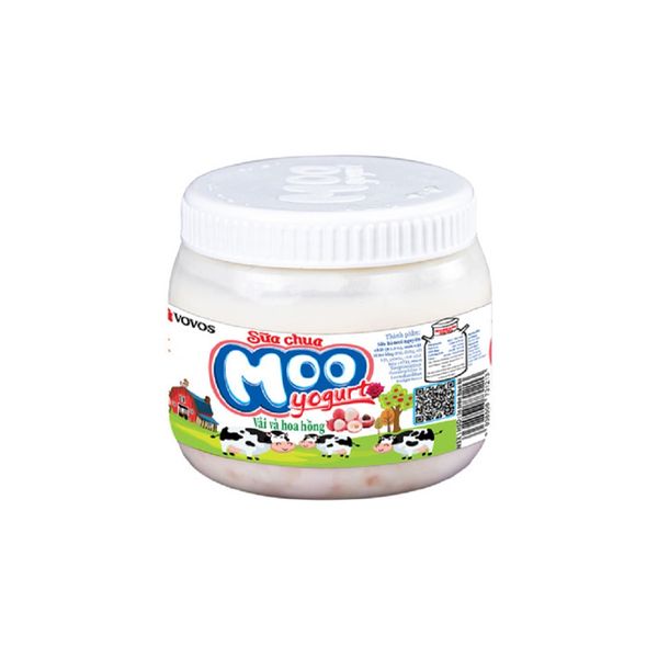 Sữa Chua Trái Vải & Hoa Hồng Moo 180G