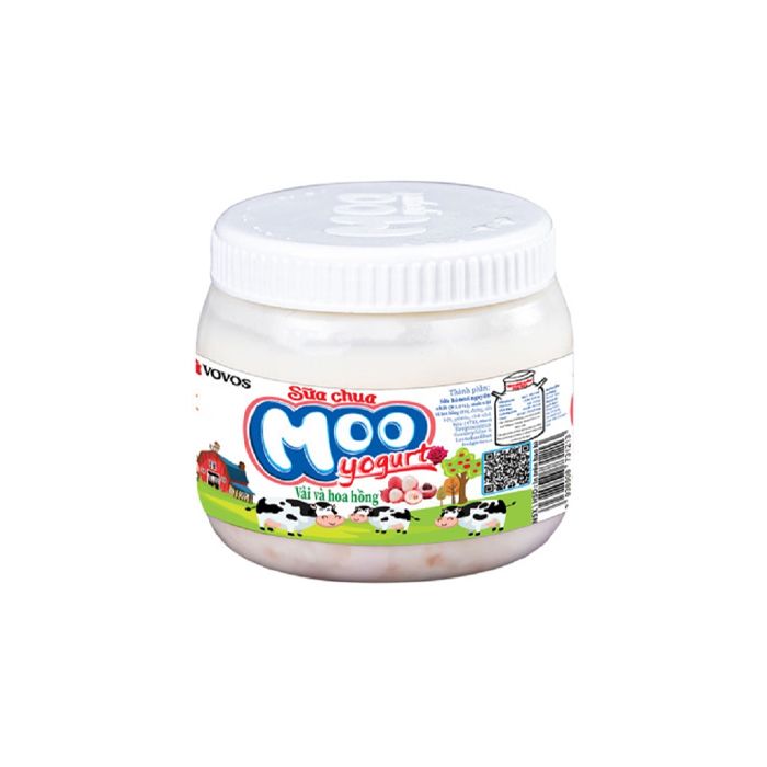 Sữa Chua Trái Vải & Hoa Hồng Moo 180G-