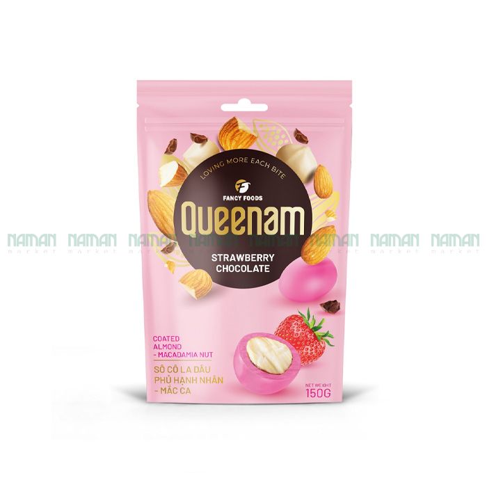 Sô Cô La Dâu Phủ Hạnh Nhân-Macca Queenam 150G-