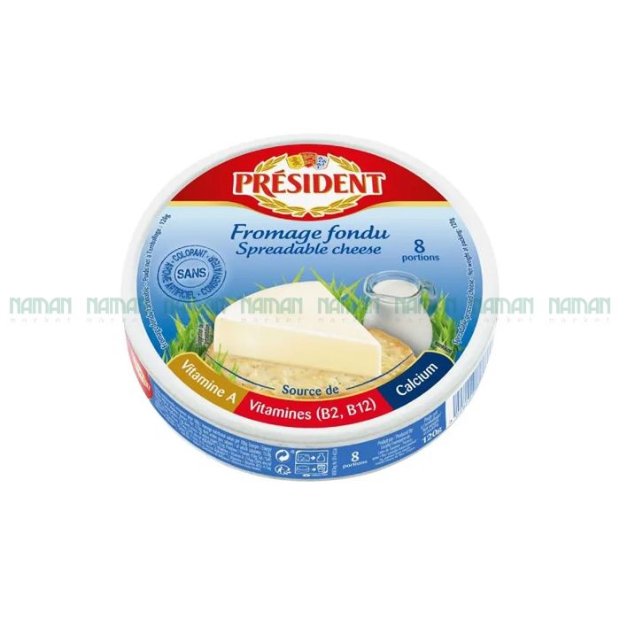 Spreadable Cheese 8 Portions President 120G-