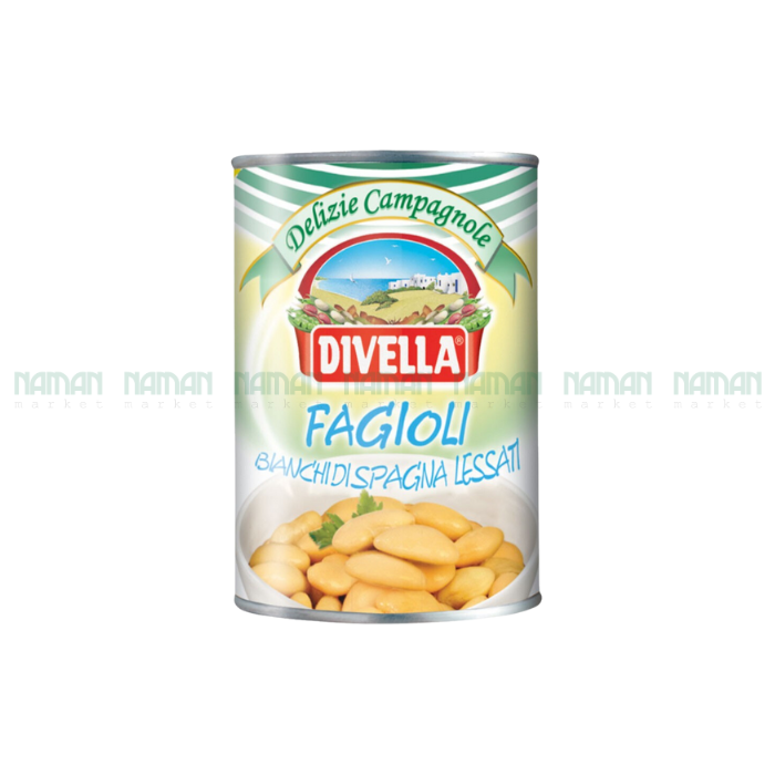 Cooked Fagioli Bianchi Spagna Bean Divella 400G-
