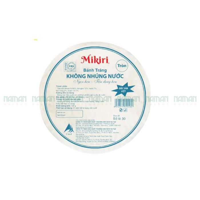 Large Circle Rice Paper 22Cm Mikiri 110G/30Pcs-