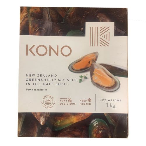 Frozen Greenshell Mussels Kono 1Kg- Frozen Greenshell Mussels Kono 1Kg