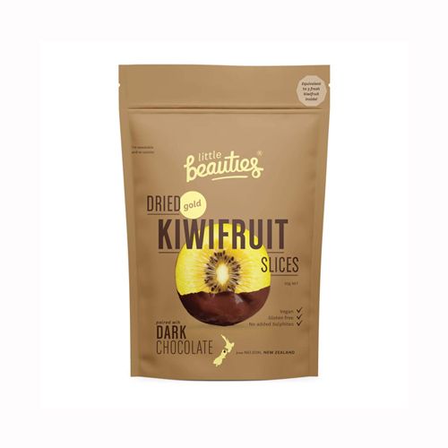 Kiwi Vàng Cắt Lát Sấy Lạnh Nhúng Chocolate Đen Little Beauties 50G- 