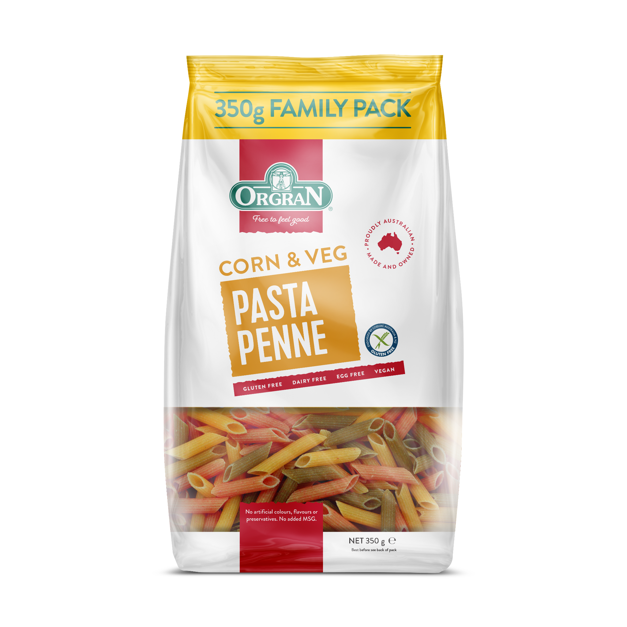 Gluten Free Penne Pasta Corn & Vegetables Orgran 350G- 