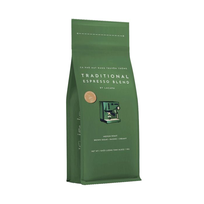 Coffee Medium Roasted Pre-Ground Espresso Blend Traditional Lacaph 250G