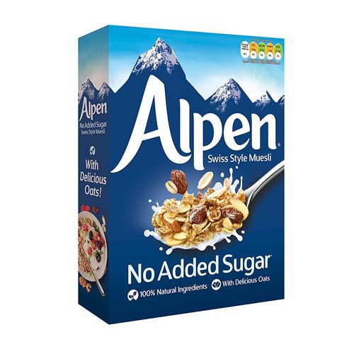 Muesli No Add Sugar Swiss Style Alpen 560G- Muesli No Add Sugar Swiss Style Alpen 560G