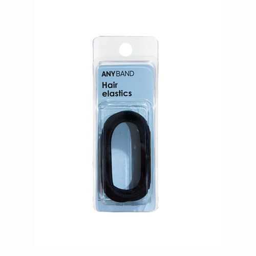 Hair Elastics Black Color 8Cm Anyband 4Pcs/ Tracy- 