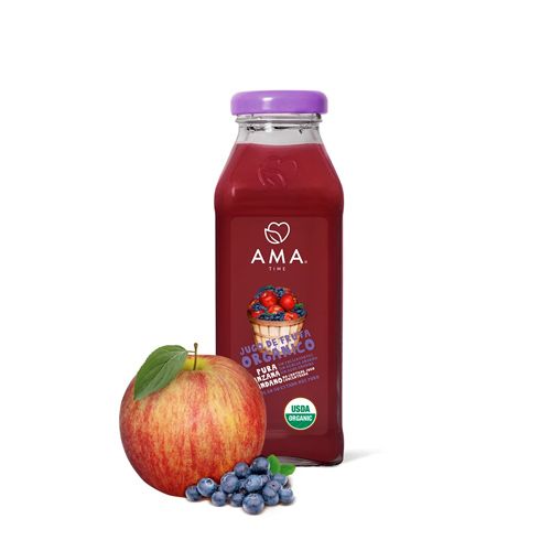 Nước Ép Trái Cây Vị Táo Blueberry Ama Time 300Ml- Nước Ép Trái Cây Vị Táo Blueberry Ama Time 300Ml