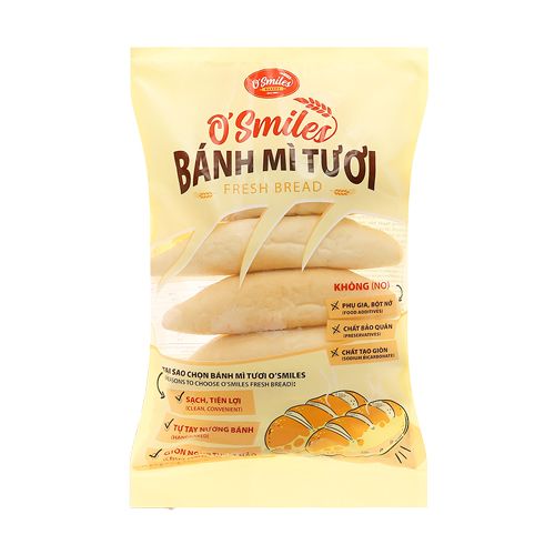 Bánh Mì Tươi Đông Lạnh O'Smiles 70Gx5