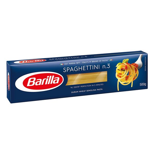 Spaghettini No.3 Barilla 500G- Spaghettini No.3 Barilla 500G