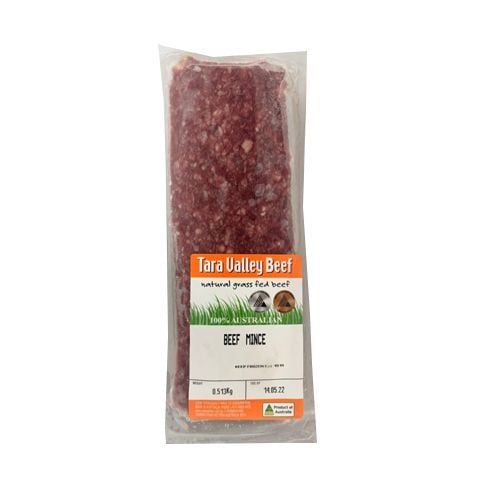 Thịt Bò Xay (Bò Ăn Cỏ) Đông Lạnh Tara Valley 500G