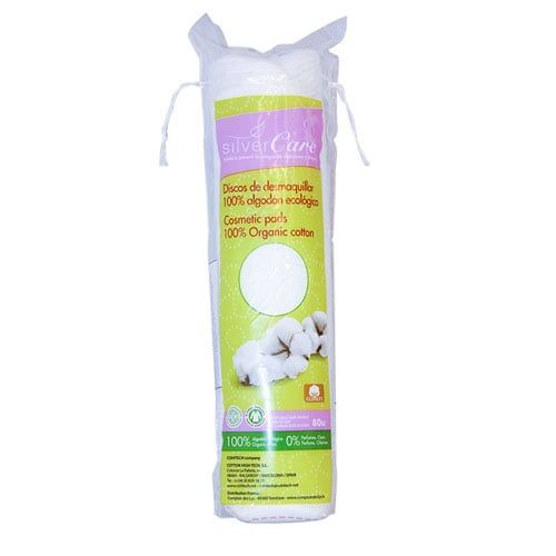 Bông Gòn Tẩy Trang Hữu Cơ Tròn Silvercare 80 Miếng