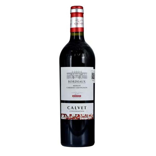 Red Wine Calvet Conversation Merlot Cabernet- Aop Bordeaux 750Ml-