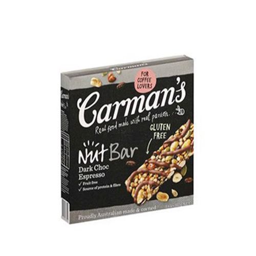 Energy Bar Dark Choc Espresso Carman's 160G-