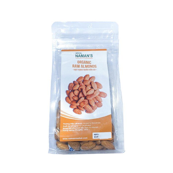 Organic Raw Almonds Honest To Goodness 200G-