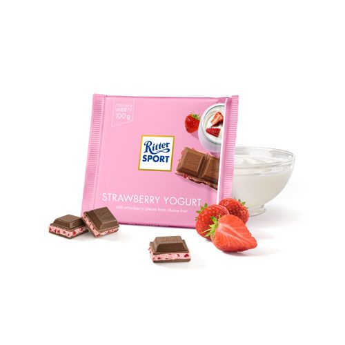 Chocolate Vịsữa Chua Dâu Ritter Sport 100G- 