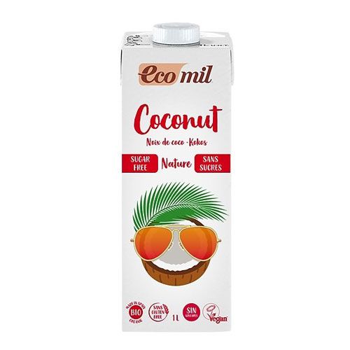 Sữa Dừa Không Đường Hữu Cơ Ecomil 1L
