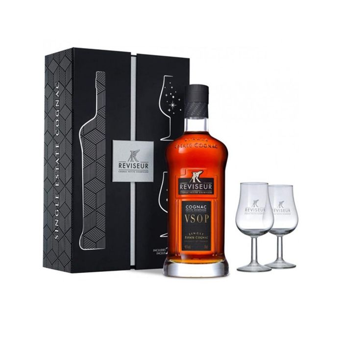 Rượu Cognac Reviseur Vsop Hộp Quà 2Ly- 