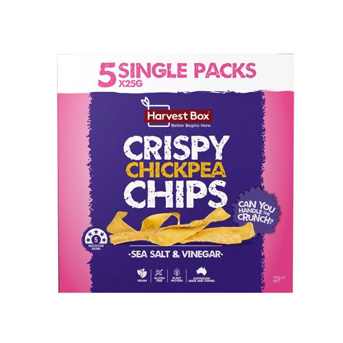 Crispy Chickpea Chips Sea Salt & Vinegar Harvest Box 125G- 