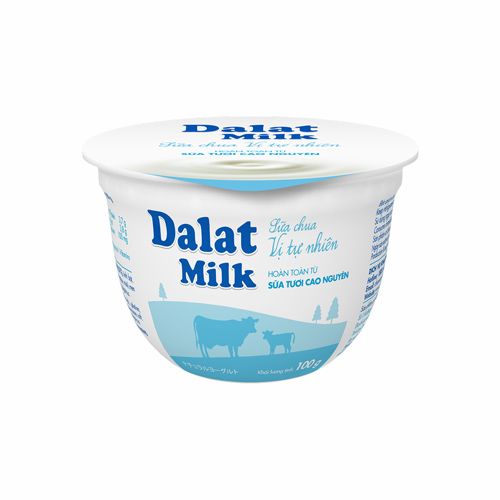 Sữa Chua Tươi Không Đường Dalat Milk 100G- Sữa Chua Tươi Không Đường Dalat Milk 100G